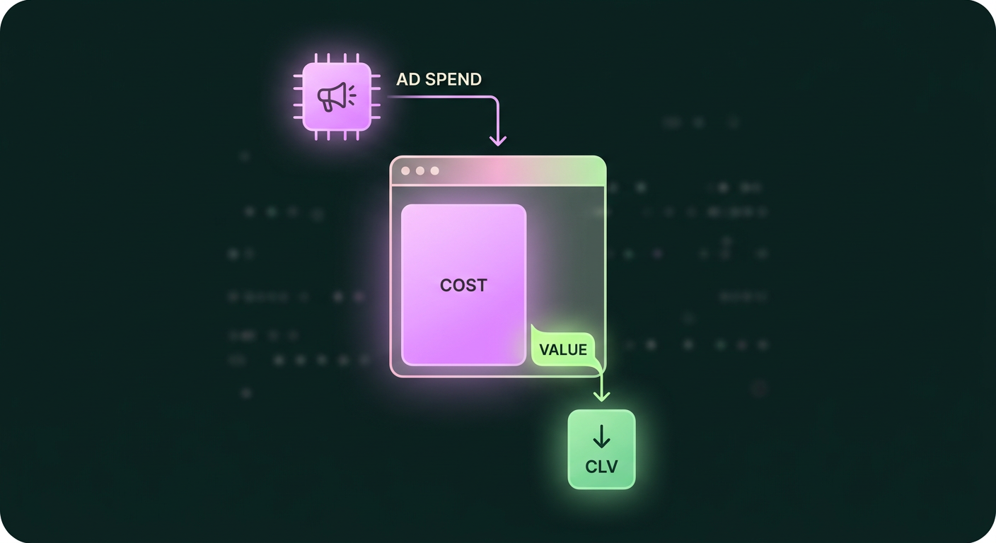 Illustration: You think more ad spend will increase customer lifetime value. It won't.