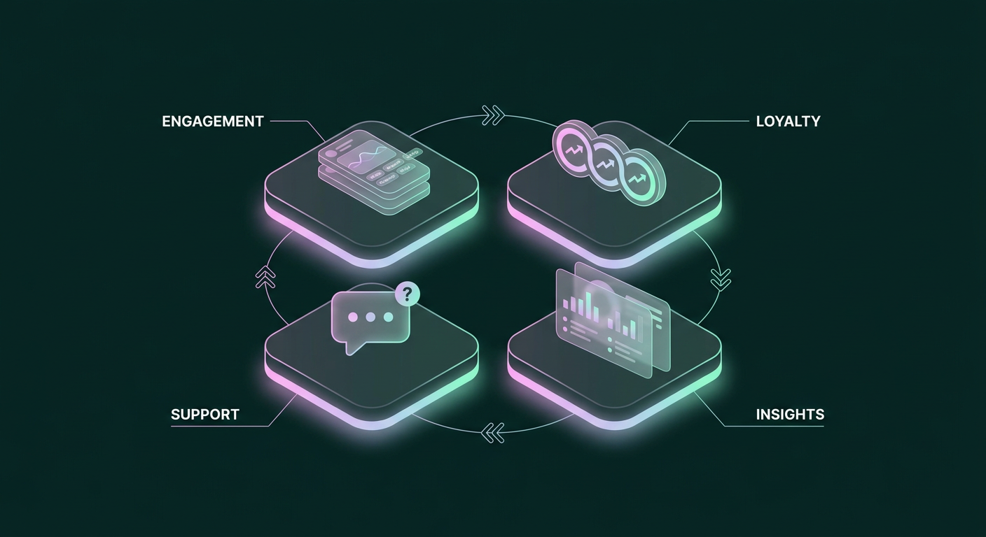 Illustration: The 4 Pillars of a True Retention-Focused Platform