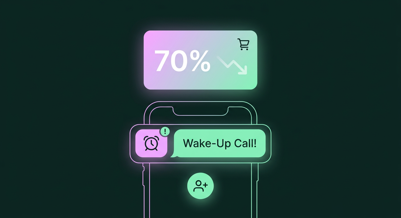 Illustration: That 70% Cart Abandonment Rate? It's a Wake-Up Call.