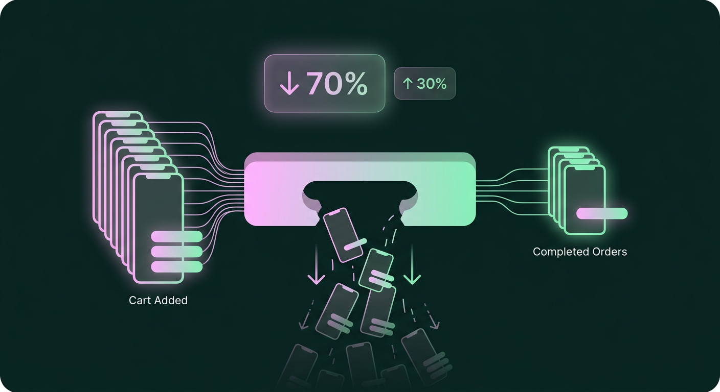 Illustration: The Unchanged Problem: A 70% Cart Abandonment Rate